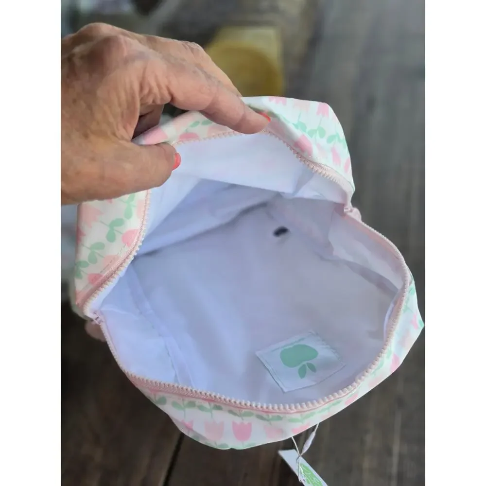 NEW Apple of my Isla Tulip backpack with drink sleeves/ wipeable/ 2 sizes